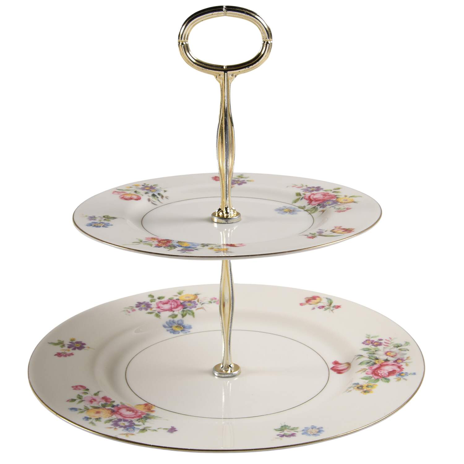 Pasadena 6 5/8"-10"  2 Tiered Serving Tray (Dp, Sp) HC by Haviland-1