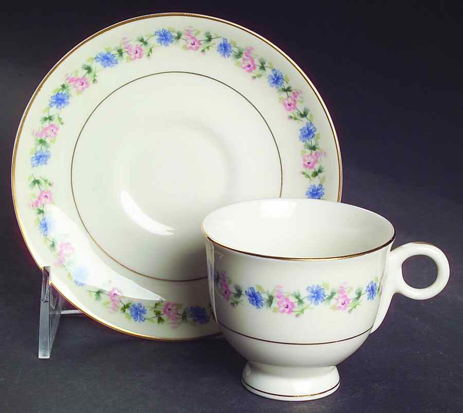 Pemberton Footed Demitasse Cup & Saucer Set by Haviland-1