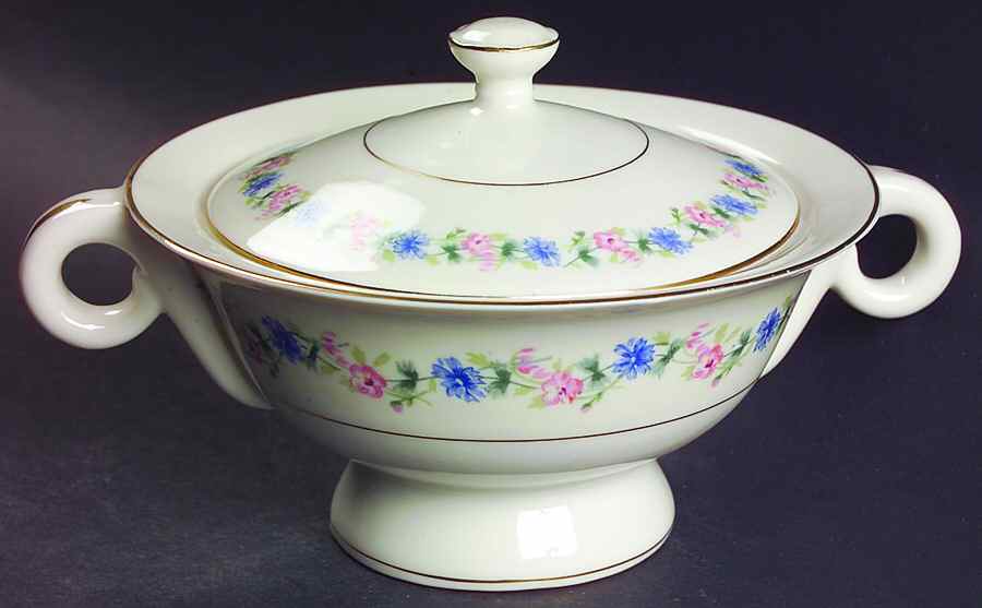 Pemberton Sugar Bowl & Lid by Haviland-1