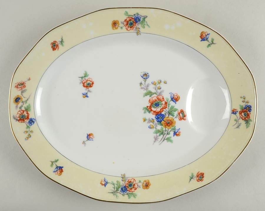 Peonies 13" Oval Serving Platter by Haviland-1