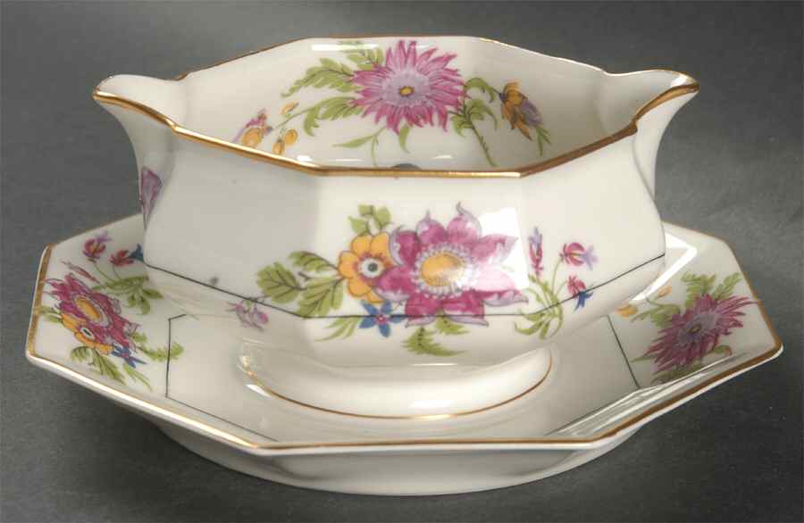 Persia Gravy Boat with Attached Underplate by Haviland-1