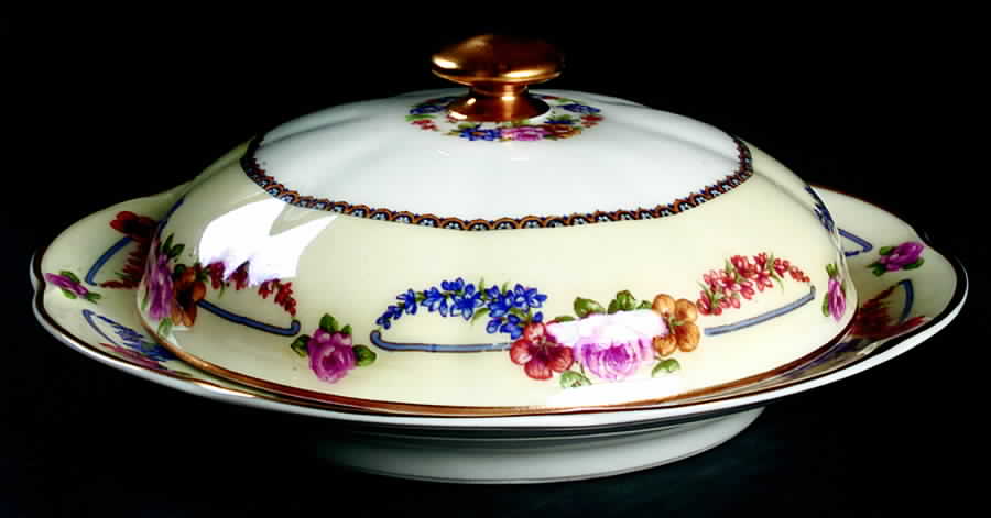Picardy (France) Round Covered Butter by Haviland-1