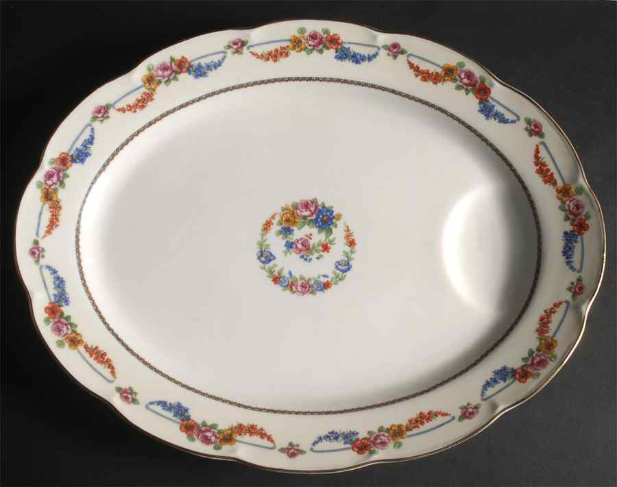 Picardy (France) 15" Oval Serving Platter by Haviland-1
