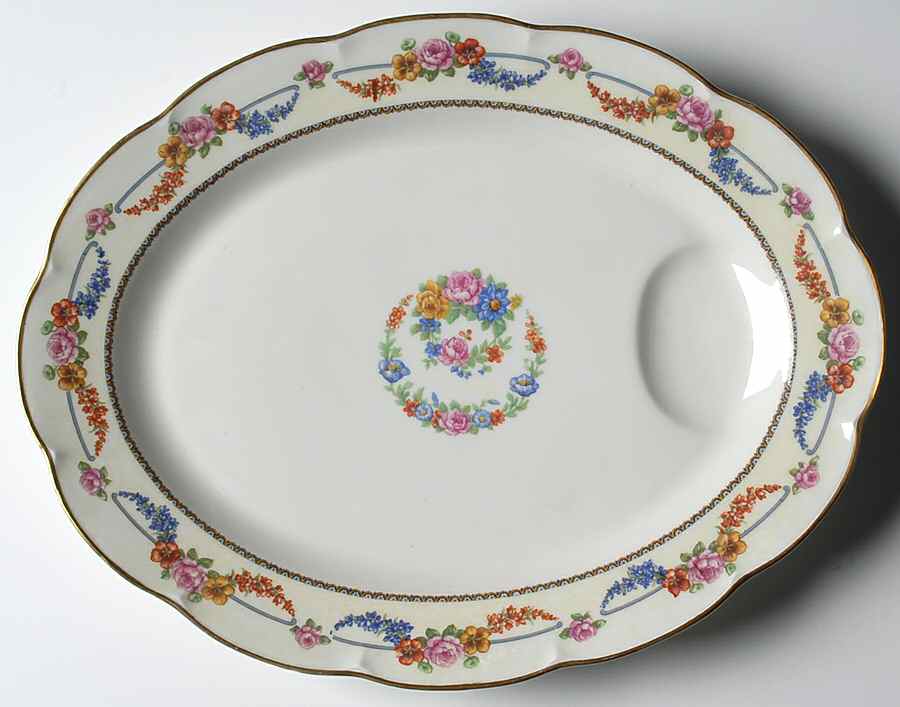 Picardy (France) 13" Oval Serving Platter by Haviland-1
