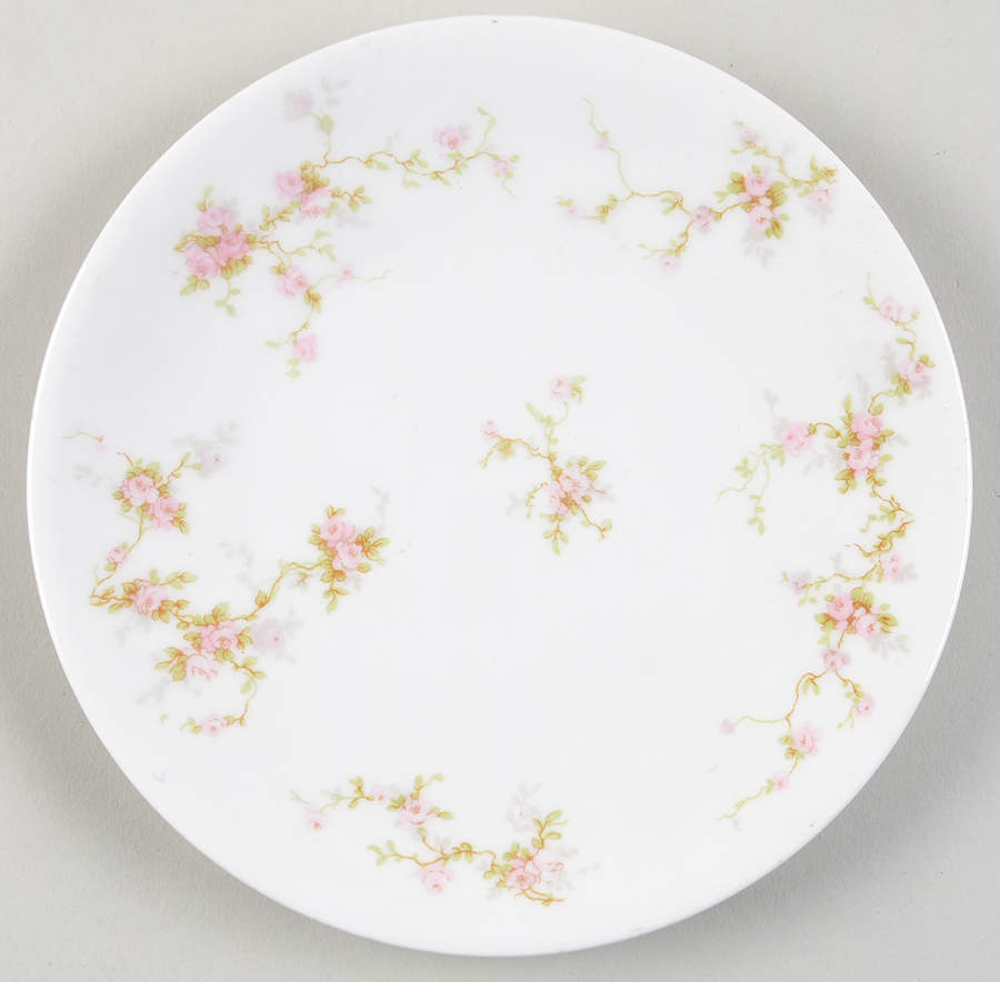 Pink Spray Coupe Salad Plate by Haviland-1