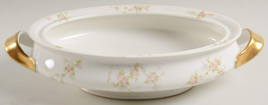 Pink Spray Oval Vegetable No Lid by Haviland-1