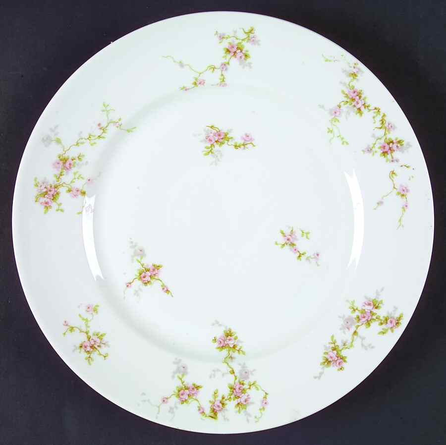 Pink Spray Dinner Plate by Haviland-1