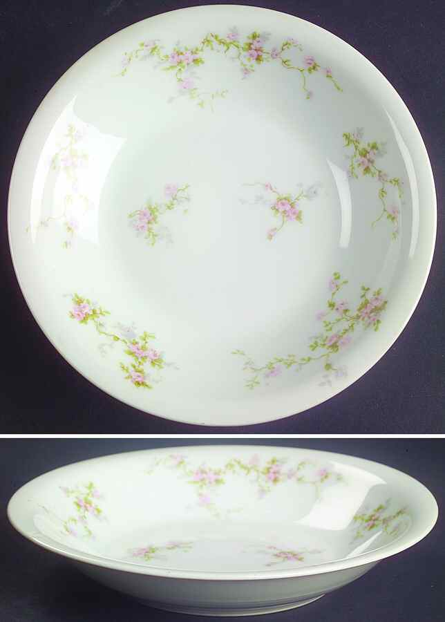 Pink Spray Coupe Soup Bowl by Haviland-1
