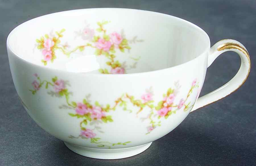 Pink Spray Flat Cup by Haviland-1