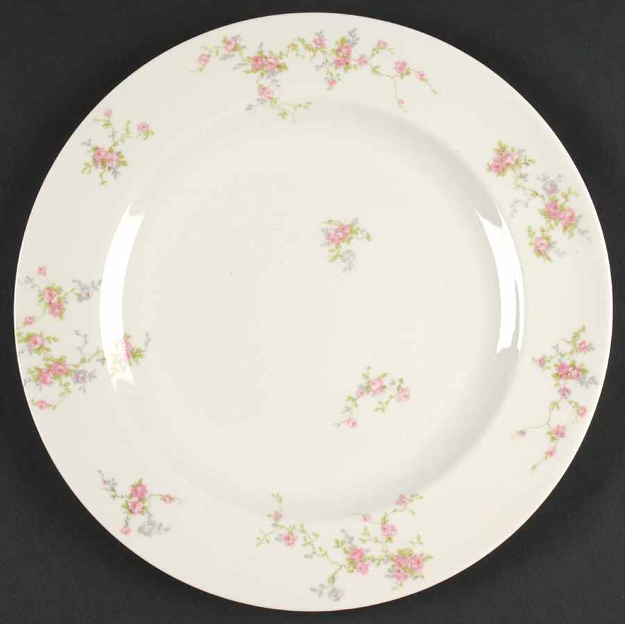 Pink Spray Dinner Plate by Haviland-1