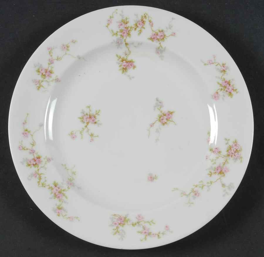 Pink Spray Luncheon Plate by Haviland-1