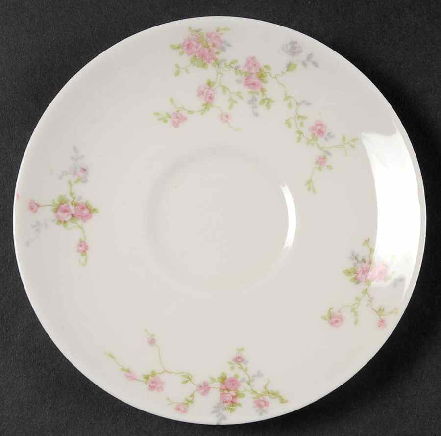 Pink Spray Saucer for Flat Cup by Haviland-1