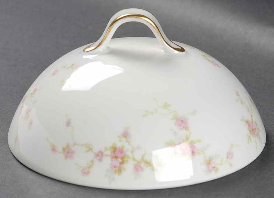 Pink Spray Lid for Round Butter by Haviland-1