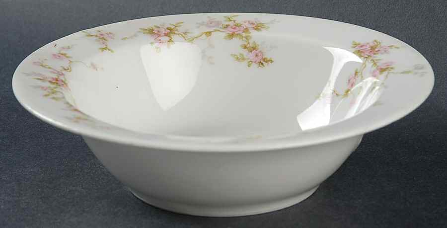 Pink Spray Rim Cereal Bowl by Haviland-1