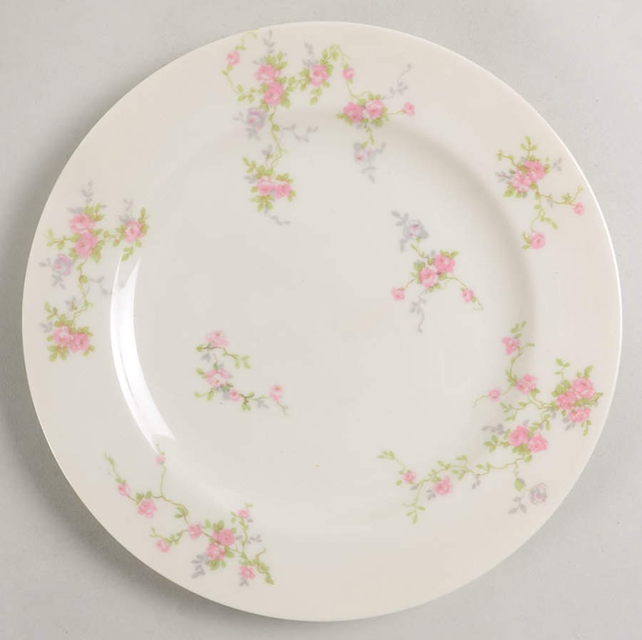 Pink Spray Salad Plate by Haviland-1