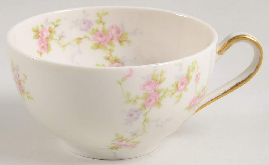 Pink Spray Flat Cup by Haviland-1