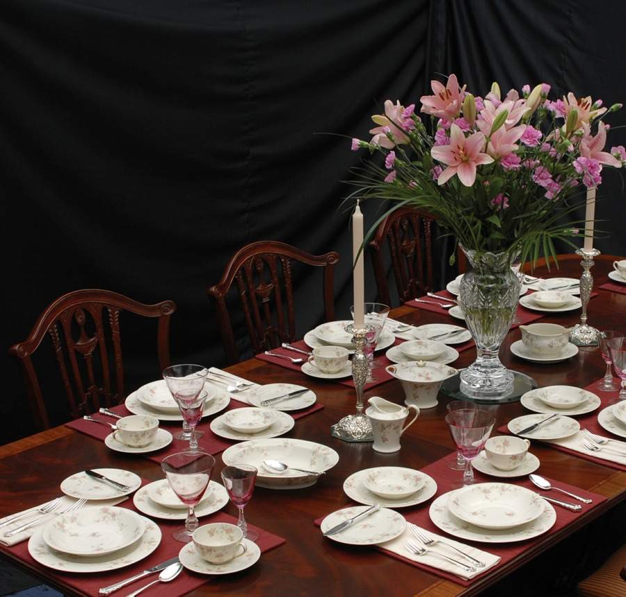 Pink Spray 61 Piece Estate Set by Haviland-1