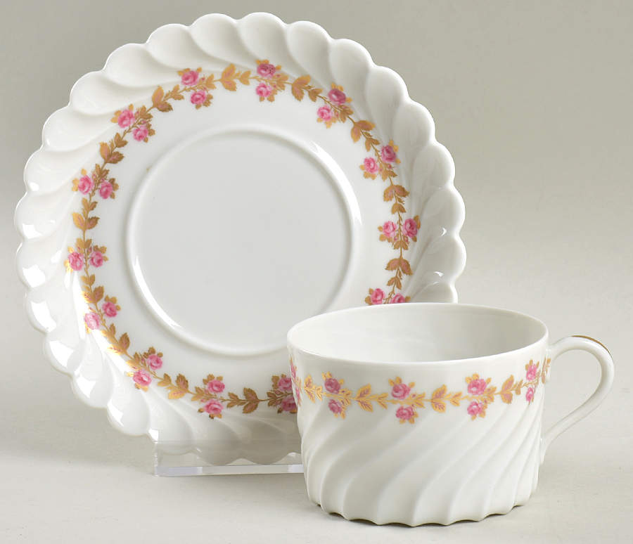 Plaisance Flat Cup & Saucer Set by Haviland-1