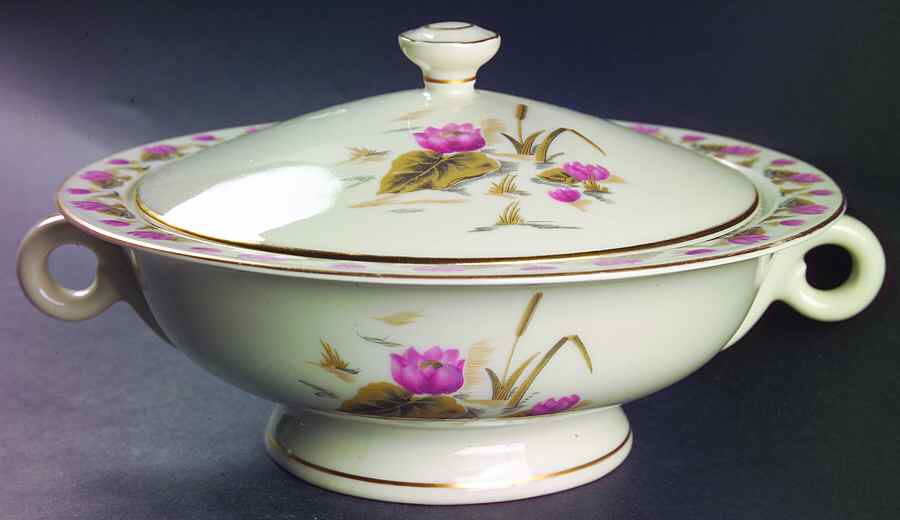 Pond Lily Round Covered Vegetable by Haviland-1