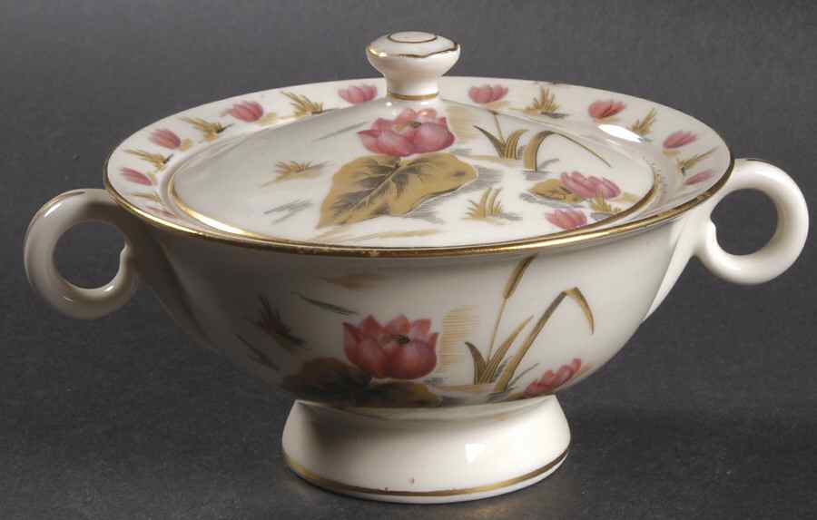Pond Lily Sugar Bowl & Lid by Haviland-1