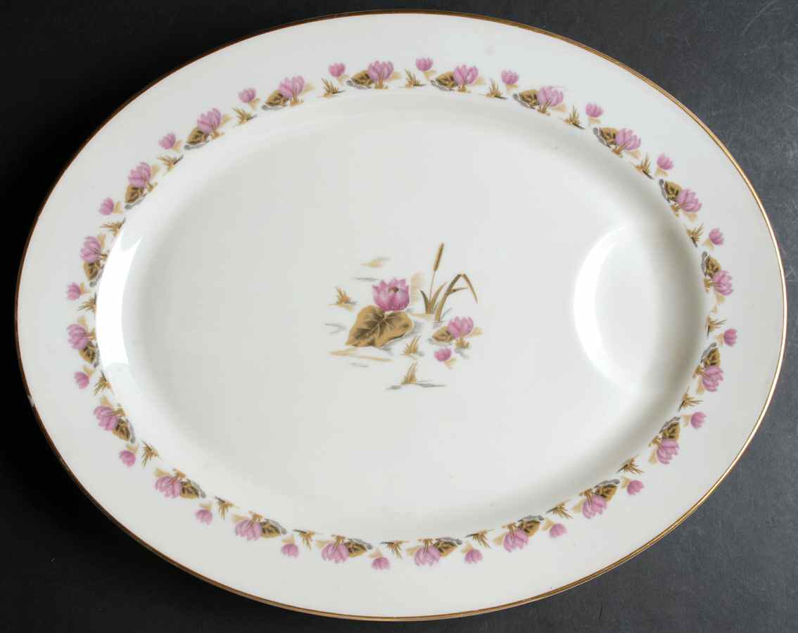 Pond Lily 15" Oval Serving Platter by Haviland-1