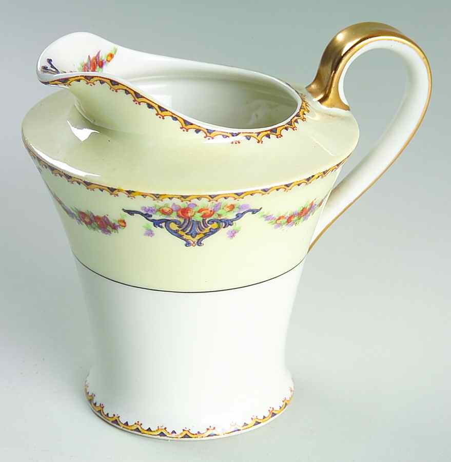 Pomona Cream (Black Verge) Creamer by Haviland-1