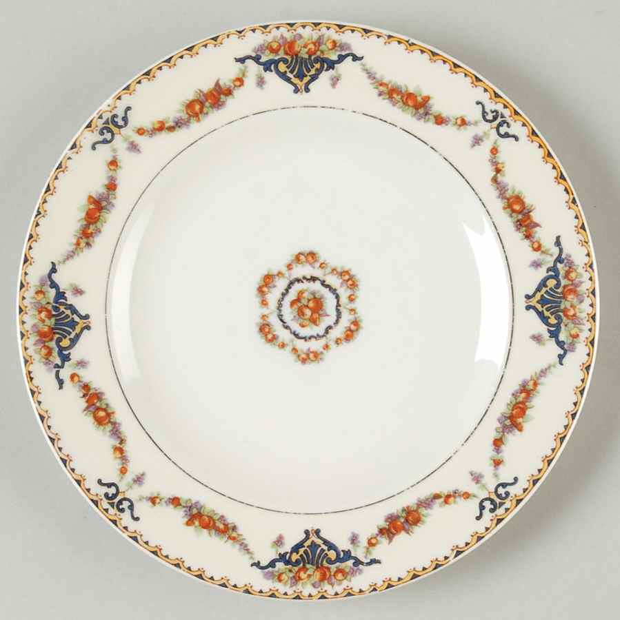 Pomona Cream (Black Verge) Bread & Butter Plate by Haviland-1