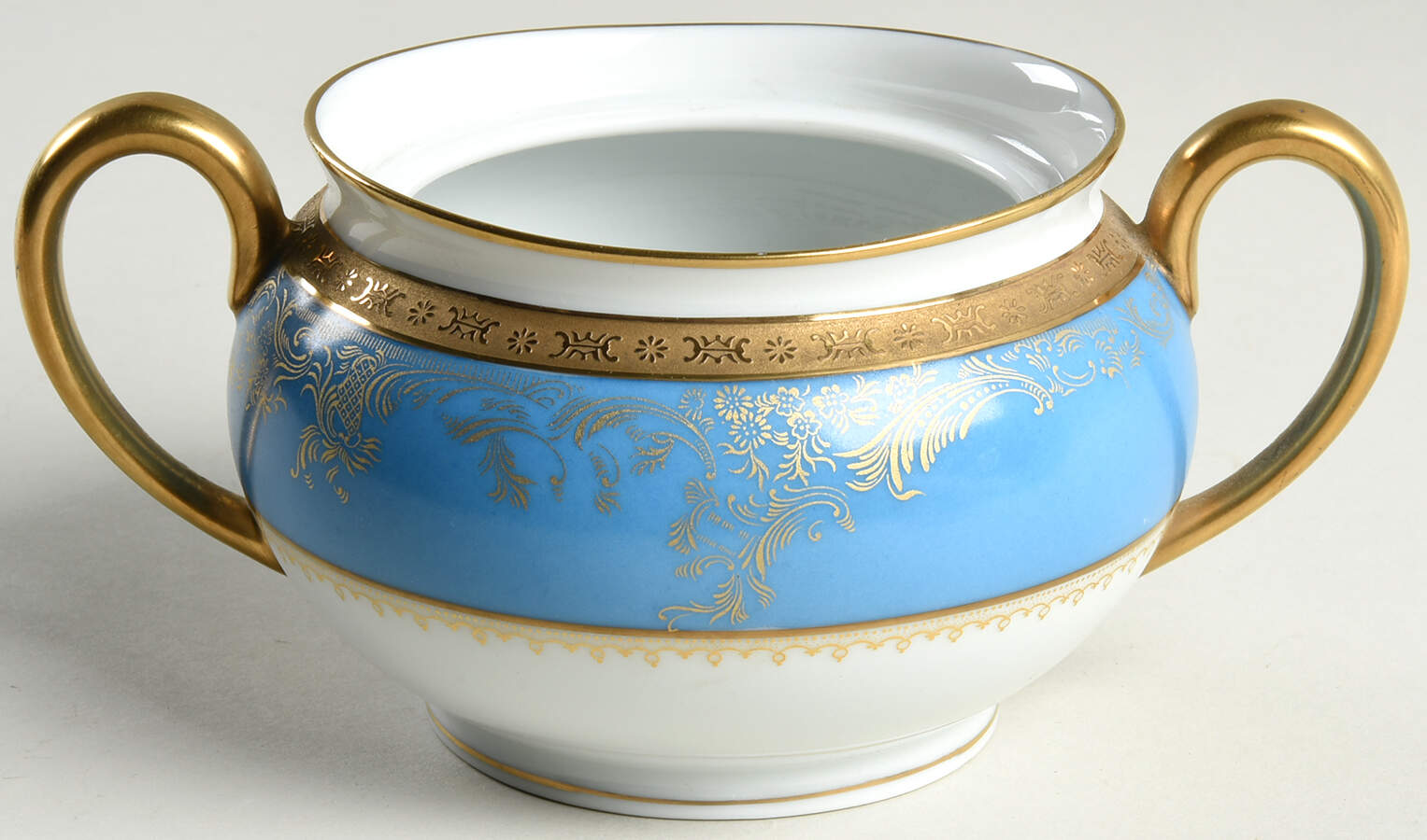Pompadour Bleu (Powder Blue) Sugar Bowl No Lid by Haviland-1