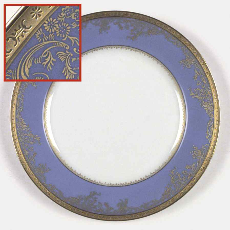 Pompadour Bleu (Powder Blue) Dinner Plate by Haviland-1