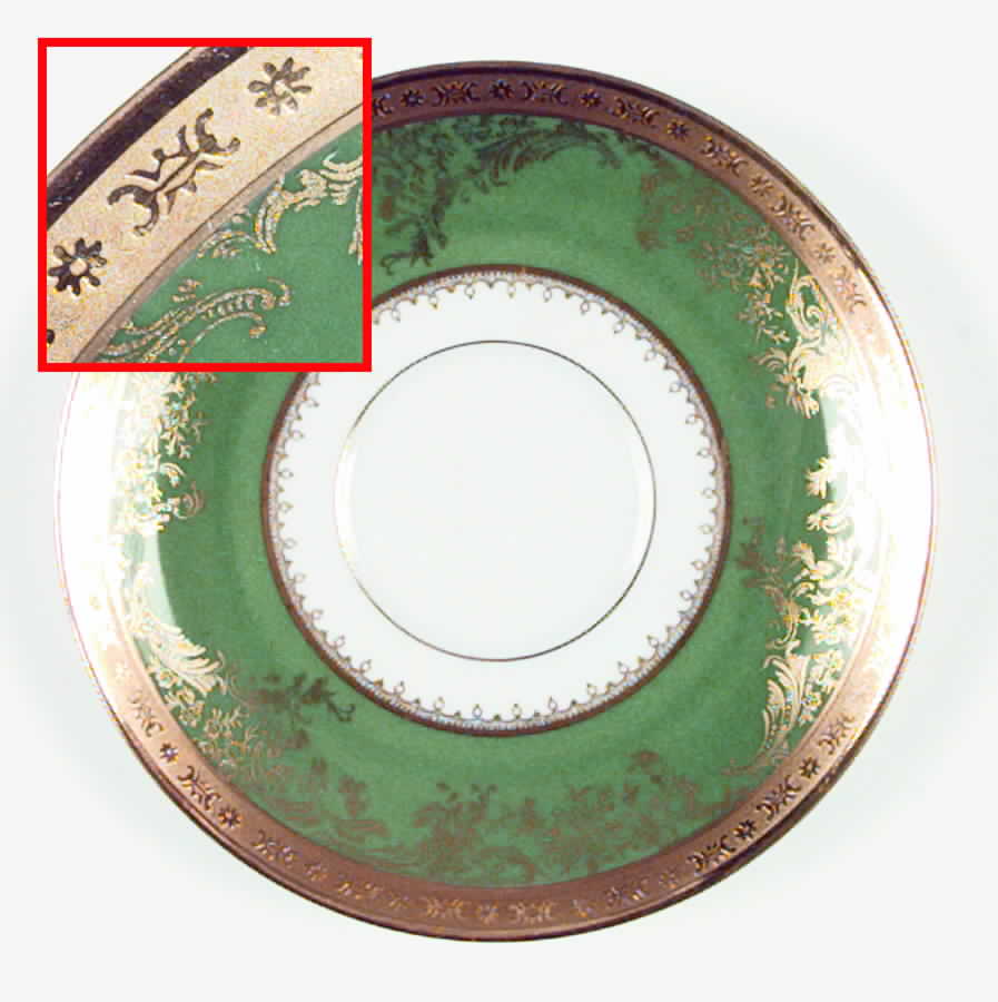 Pompadour Green Saucer by Haviland-1
