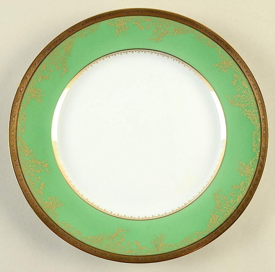 Pompadour Green Dinner Plate by Haviland-1