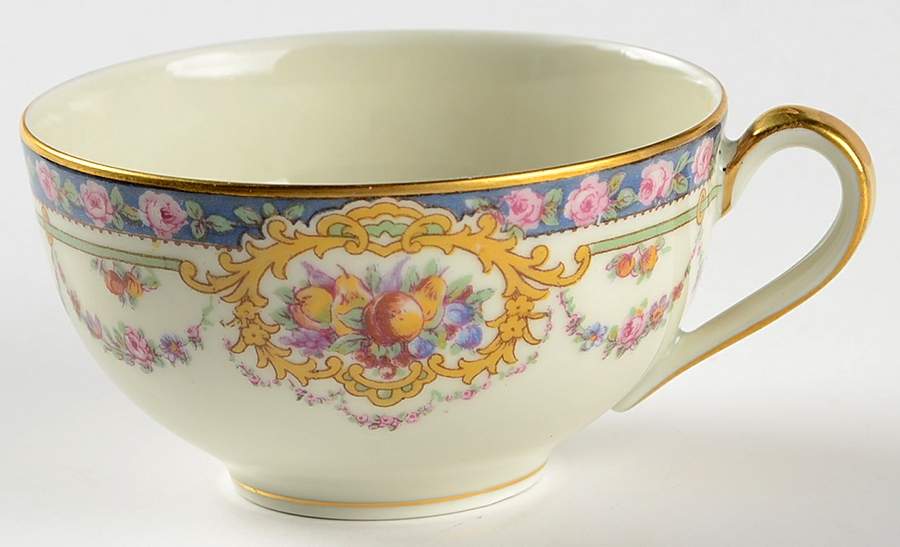 Pompadour (Yellow Scrolls) Flat Cup by Haviland-1
