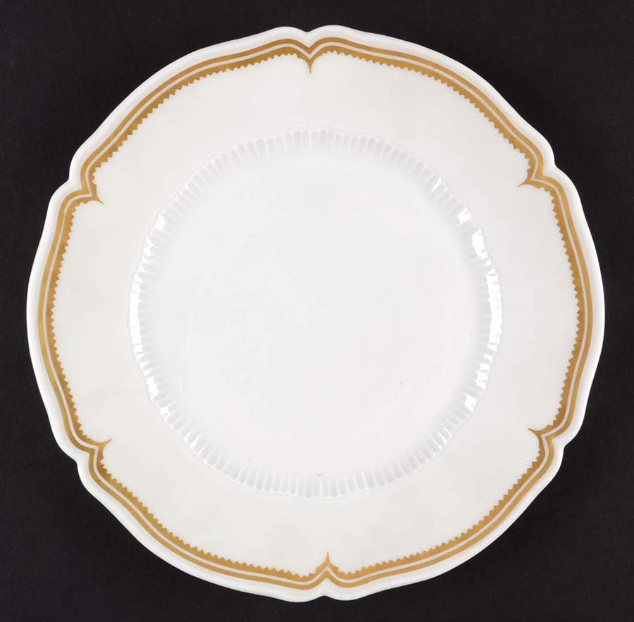 Pompadour White Gold Design (No Trim) Bread & Butter Plate by Haviland-1