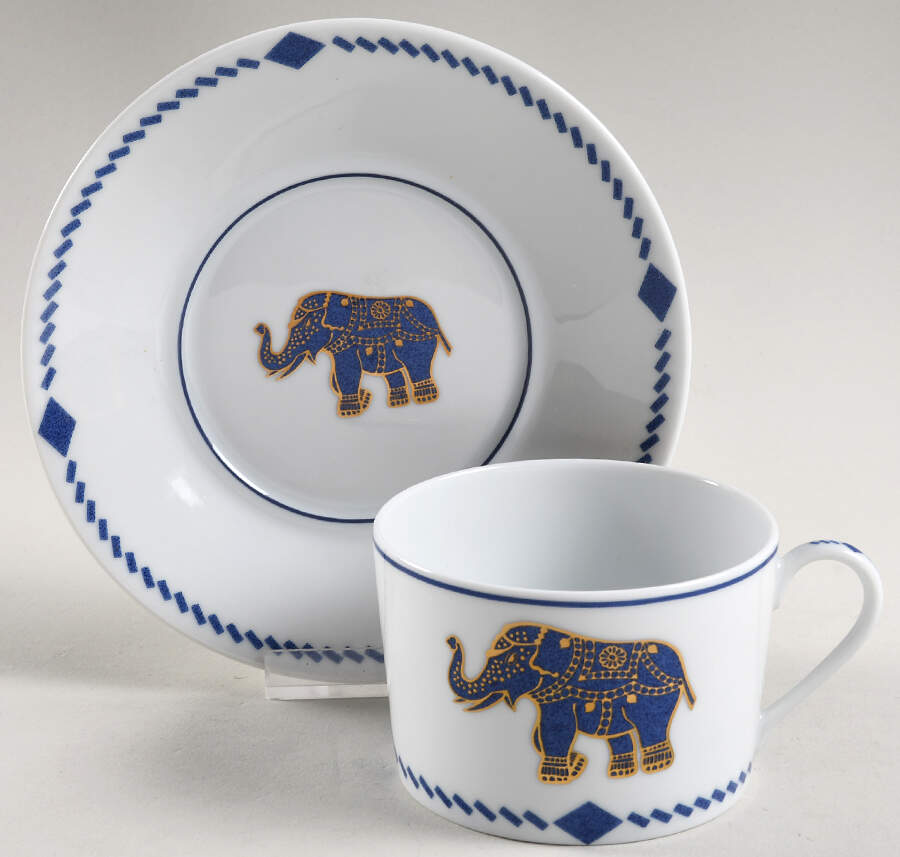 Pondichery Flat Cup & Saucer Set by Haviland-1