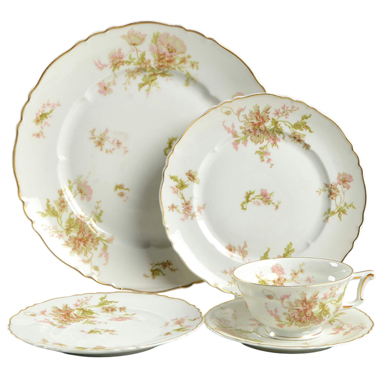 Poppy 40 Piece Estate Set by Haviland-1