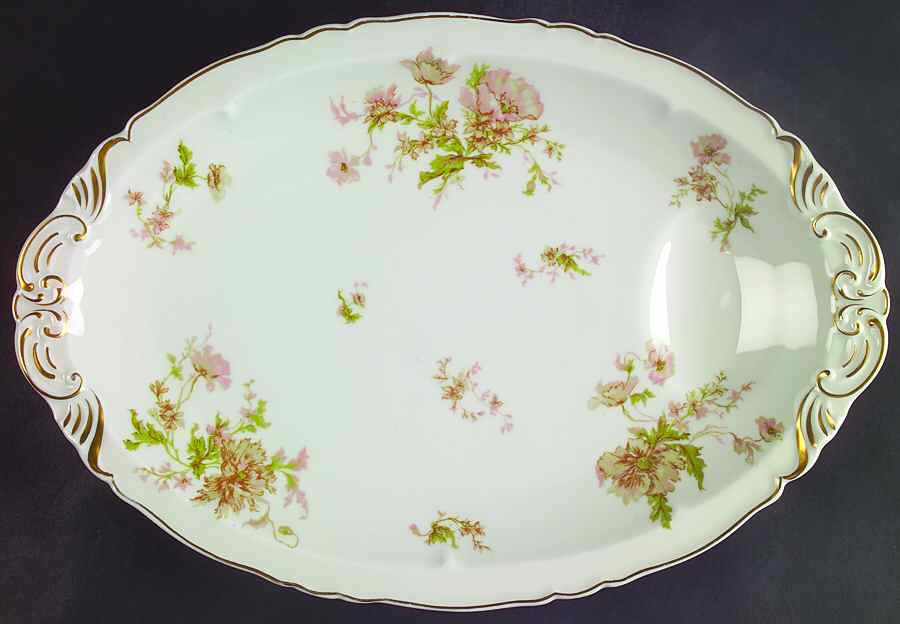 Poppy 13" Oval Serving Platter by Haviland-1