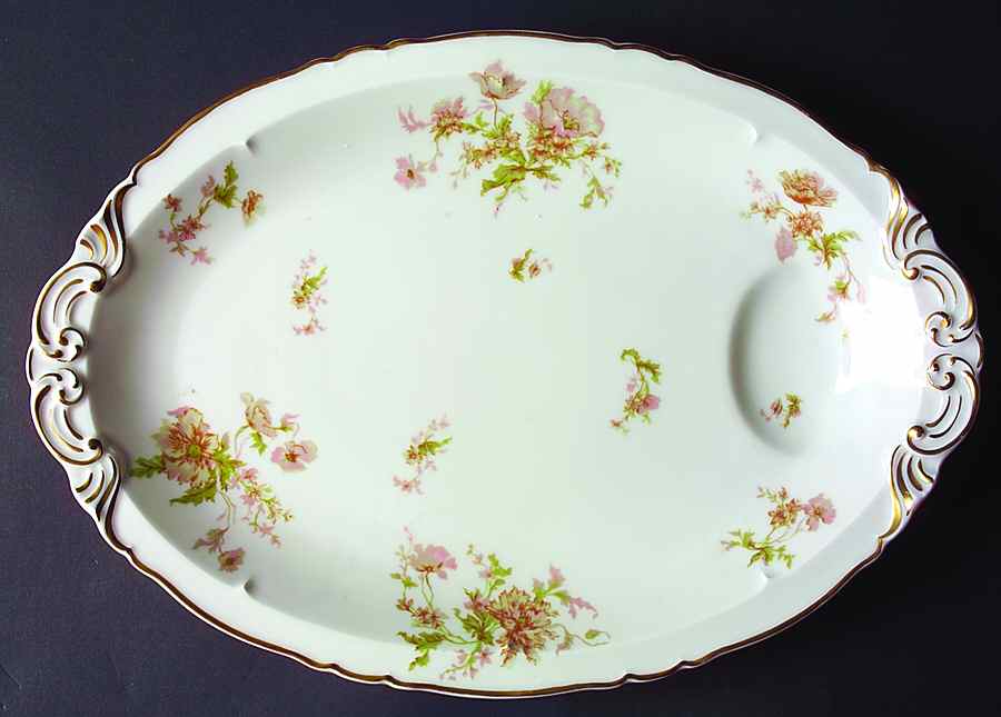 Poppy 15" Oval Serving Platter by Haviland-1