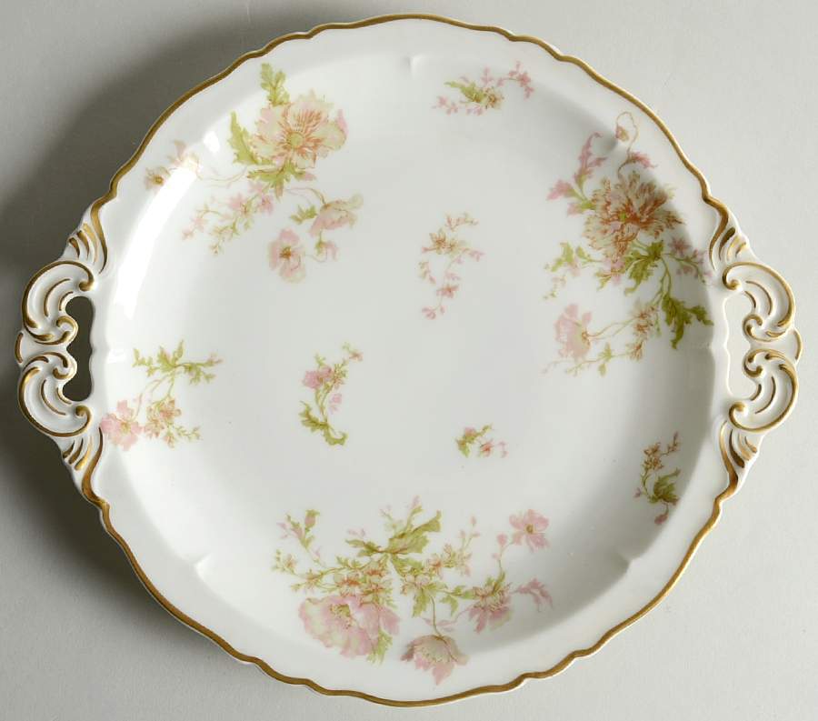 Poppy Handled Cake Plate by Haviland-1