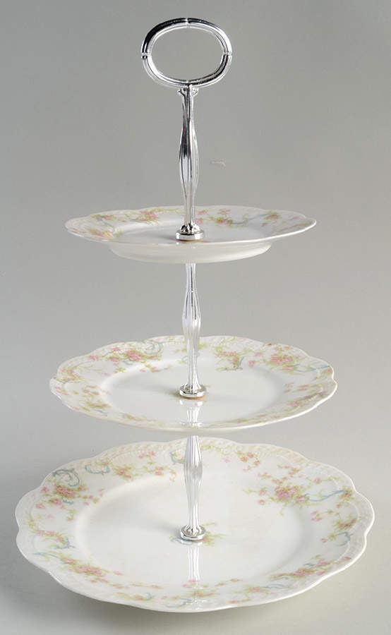 The Princess 3-Tiered Serving Tray (DP, SP, BB) by Haviland-1