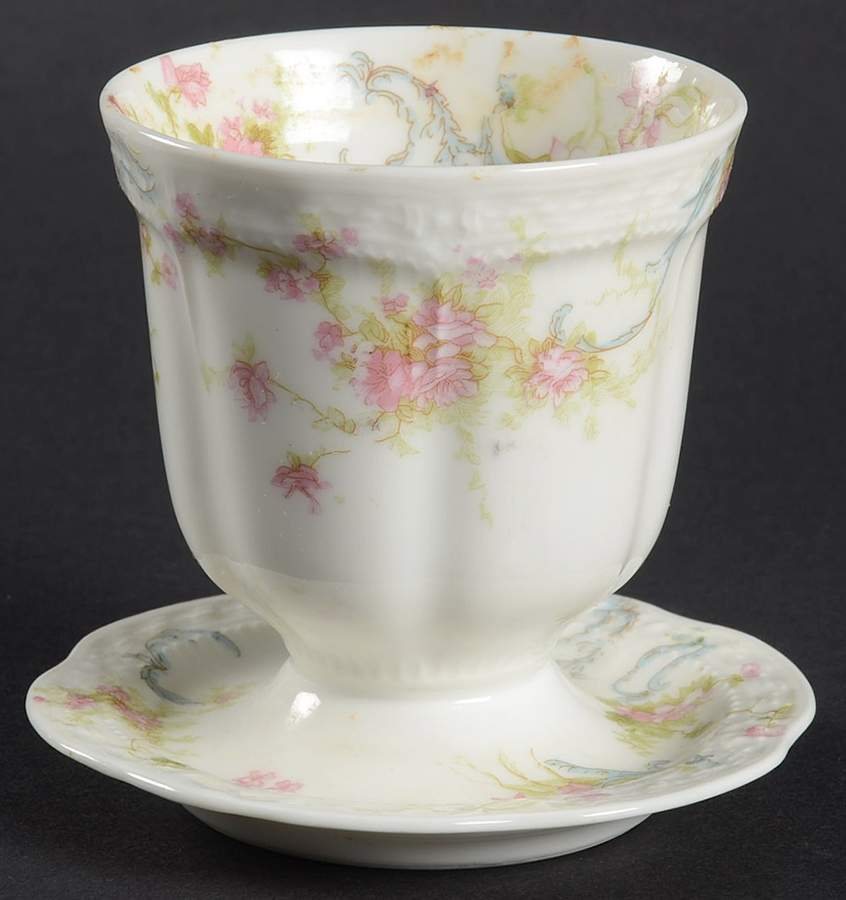 The Princess Egg Cup with Attached Underplate by Haviland-1