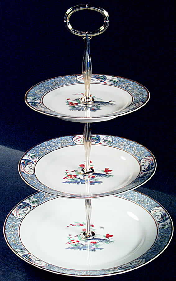 Rajah 13 7/8"-14 1/4" 3-Tiered Serving Tray(DP,SP,BB) HC by Haviland-1