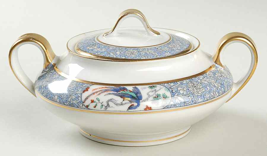Rajah Sugar Bowl & Lid by Haviland-1