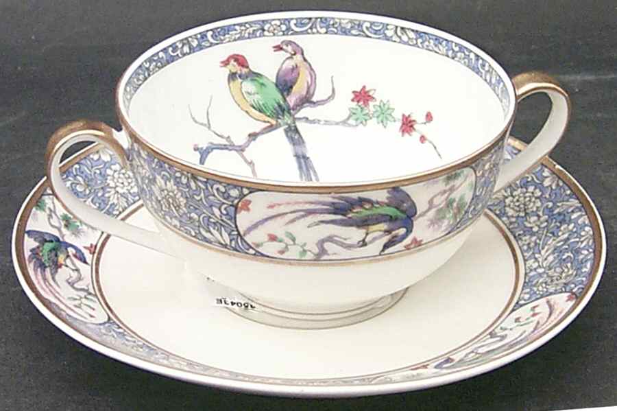 Rajah Flat Bouillon Cup & Saucer by Haviland-1