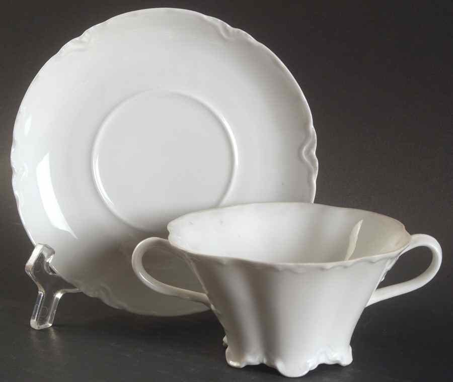 Ranson  Bouillon Soup & Saucer Set by Haviland-1