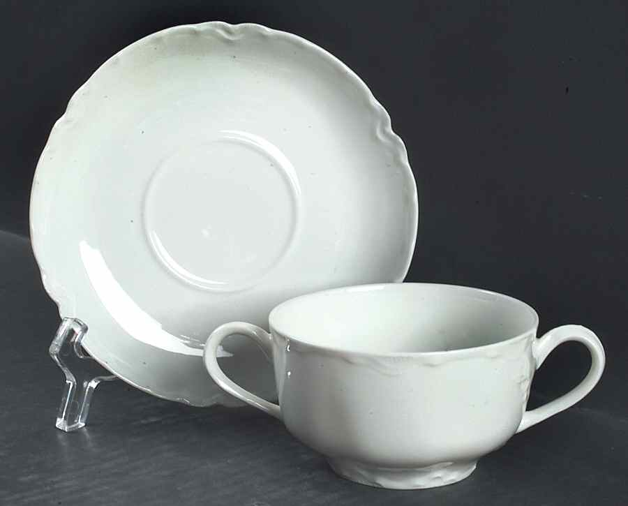 Ranson  Bouillon Soup & Saucer Set by Haviland-1