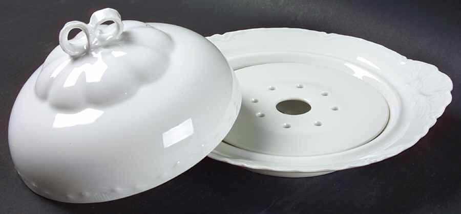 Ranson  Round Covered Butter w/Strainer by Haviland-1