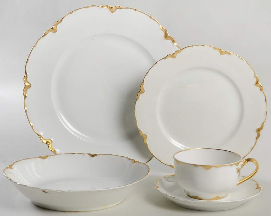 Ranson (Gold Trim) 5 Piece Place Setting by Haviland-1