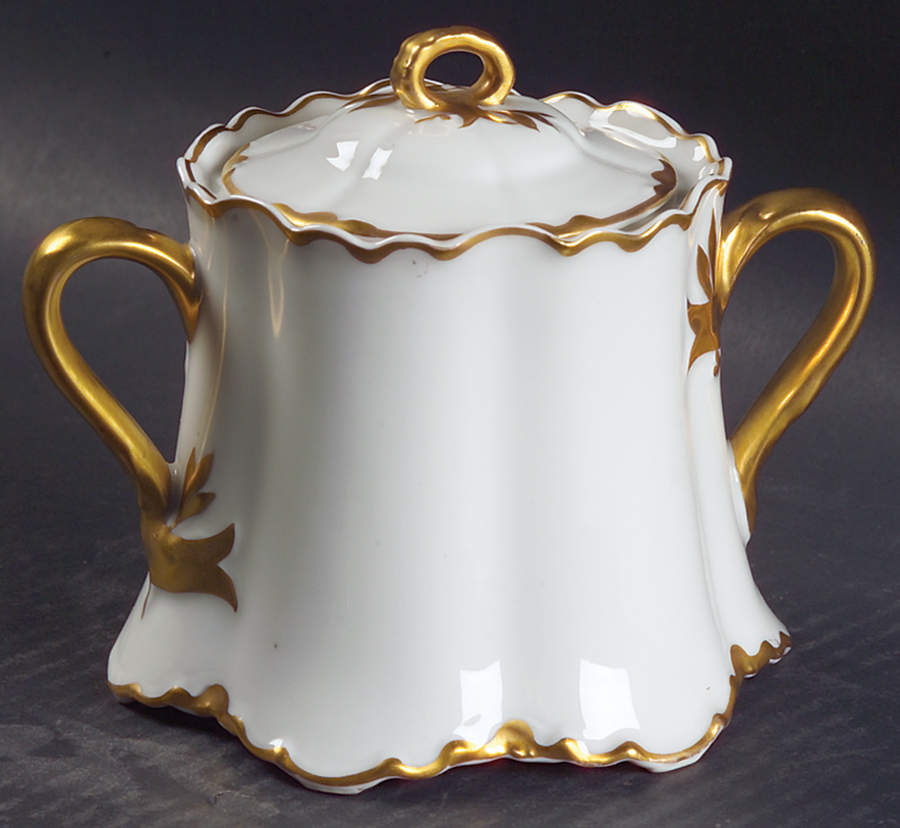 Ranson (Gold Trim) Sugar Bowl & Lid by Haviland-1