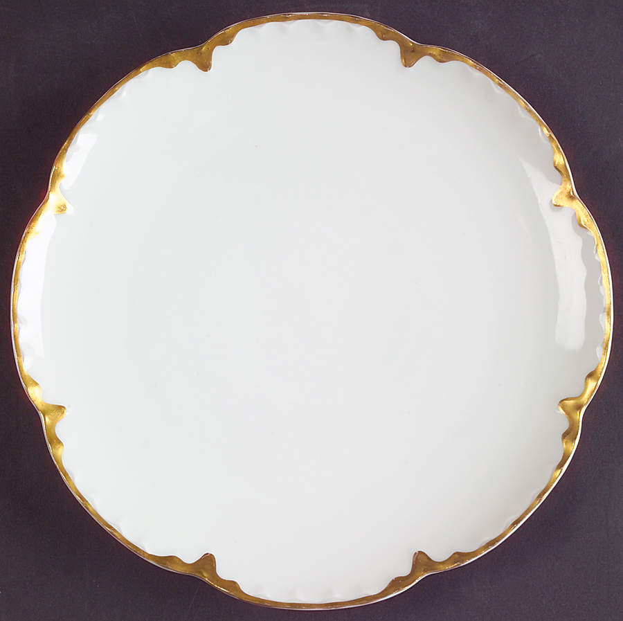 Ranson (Gold Trim) Coupe Salad Plate by Haviland-1