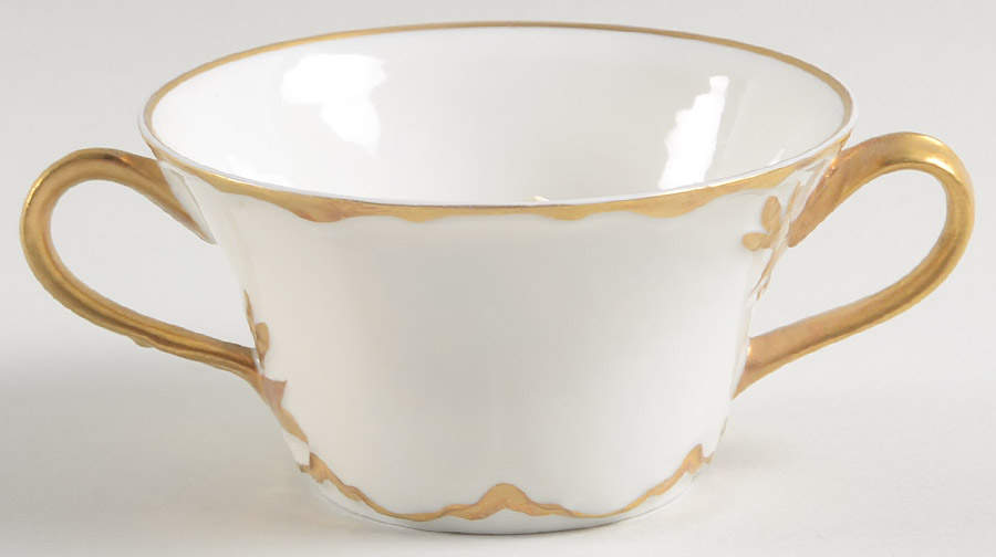 Ranson (Gold Trim) Bouillon Soup Bowl by Haviland-1